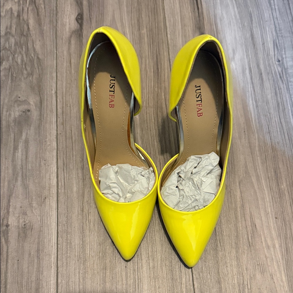 JustFab Bright Yellow Heels